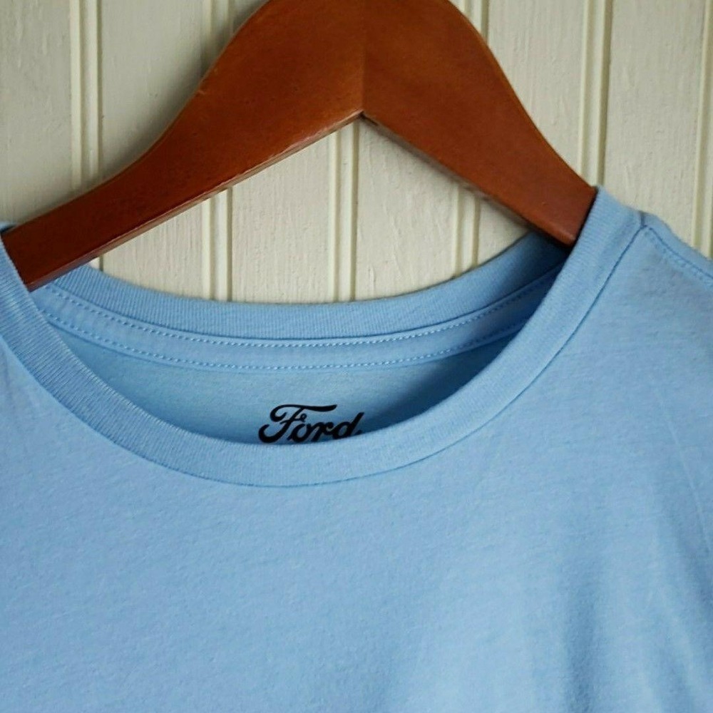 Ford Bronco Wild Shirt Boys 14/16 Blue Beach Truck Graphic Short Sleeve Tee Top